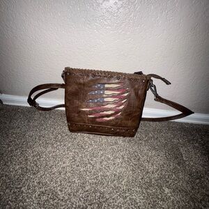Brown Leather Crossbody Bag